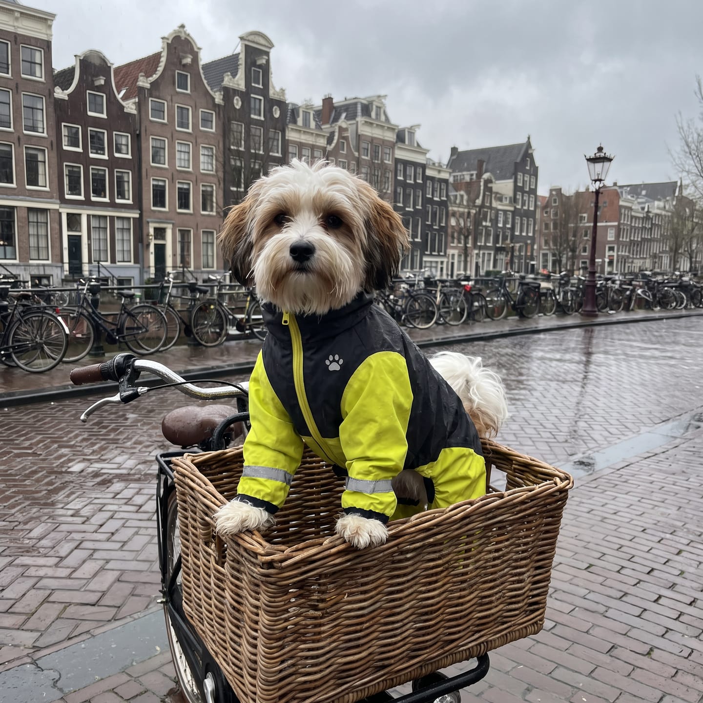 Customer photo review of Imperméable à 4 Pattes : Votre Chien au Sec et Bien Visible