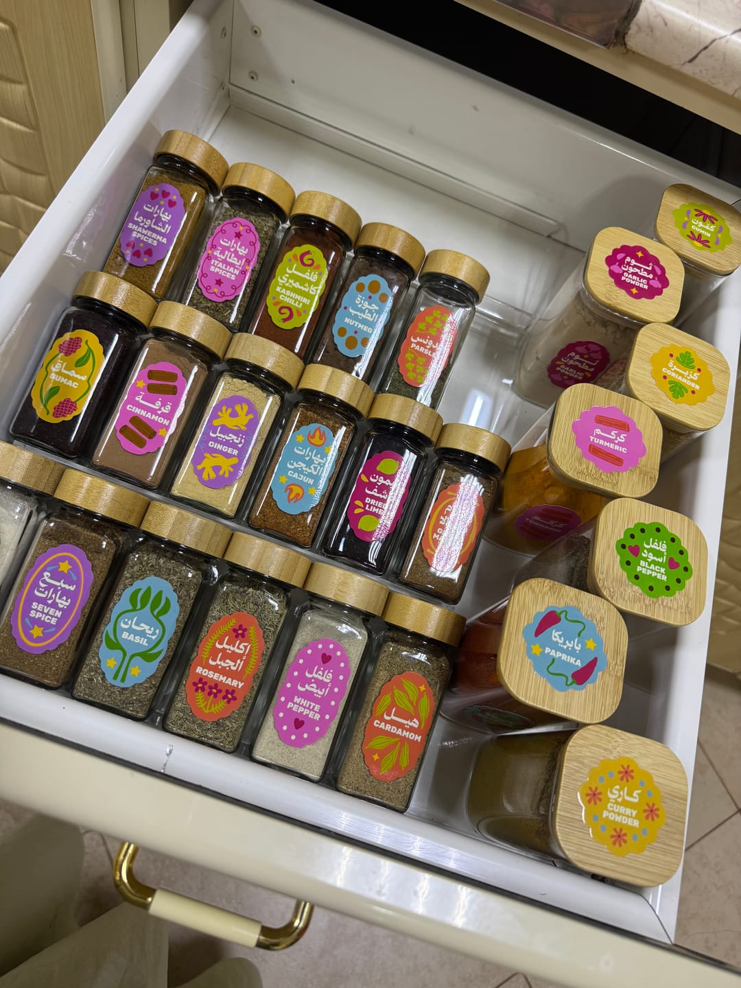 Customer photo review of Spice Label Stickers 2