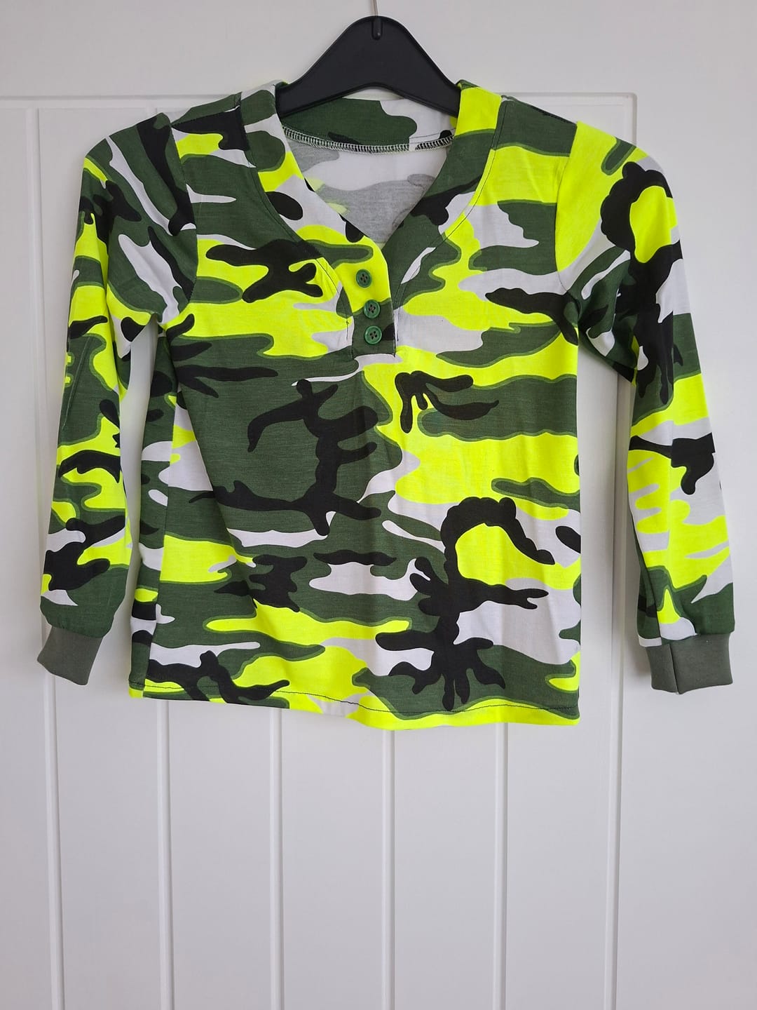 Customer photo review of 3 Metres, Premium Cotton-Feel Jersey Fabric – 55” Wide (Army)