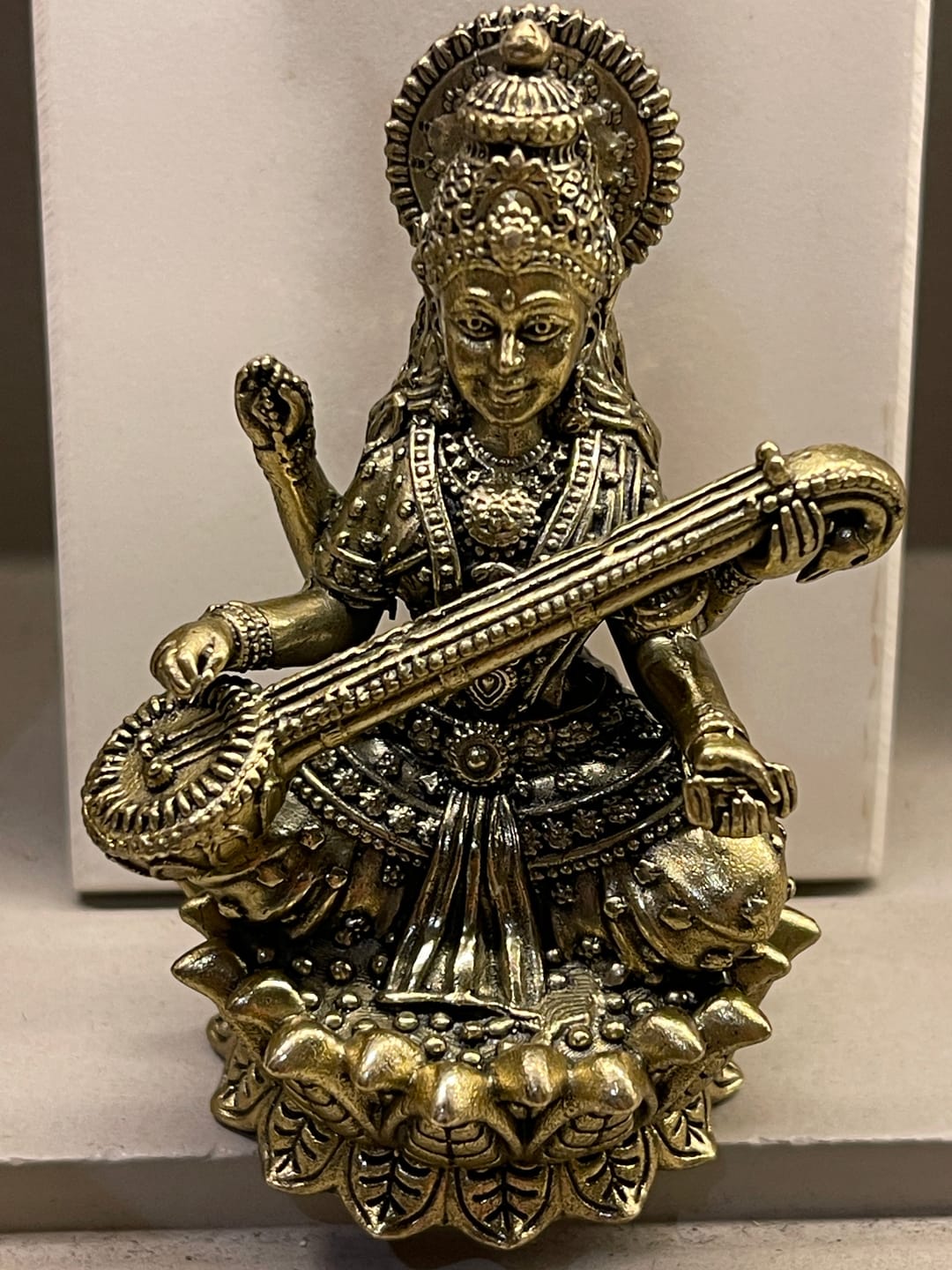 Customer photo review of Saraswati Ji Brass Idol | Vastu Remedy for Wisdom, Learning & Artistic Growth | 3–6 Inch | 110–900 g