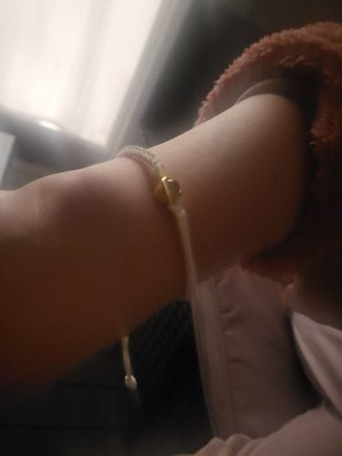 Customer photo review of Custom Cable Chain Photo Bracelet