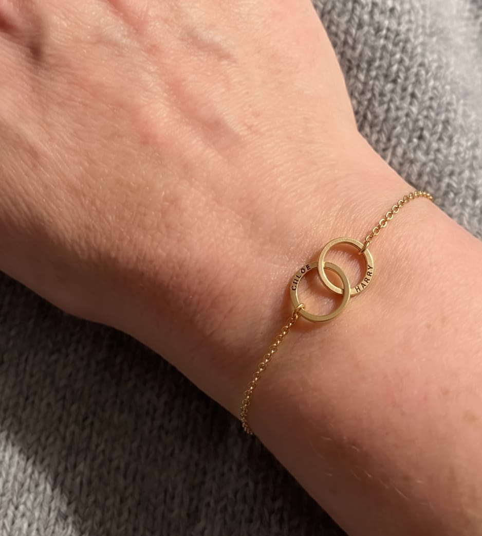Customer photo review of Custom Ring Name Bracelet