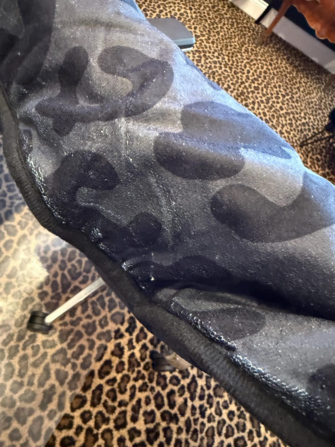 Customer photo review of Black Leopard Car Seat Towel Cover