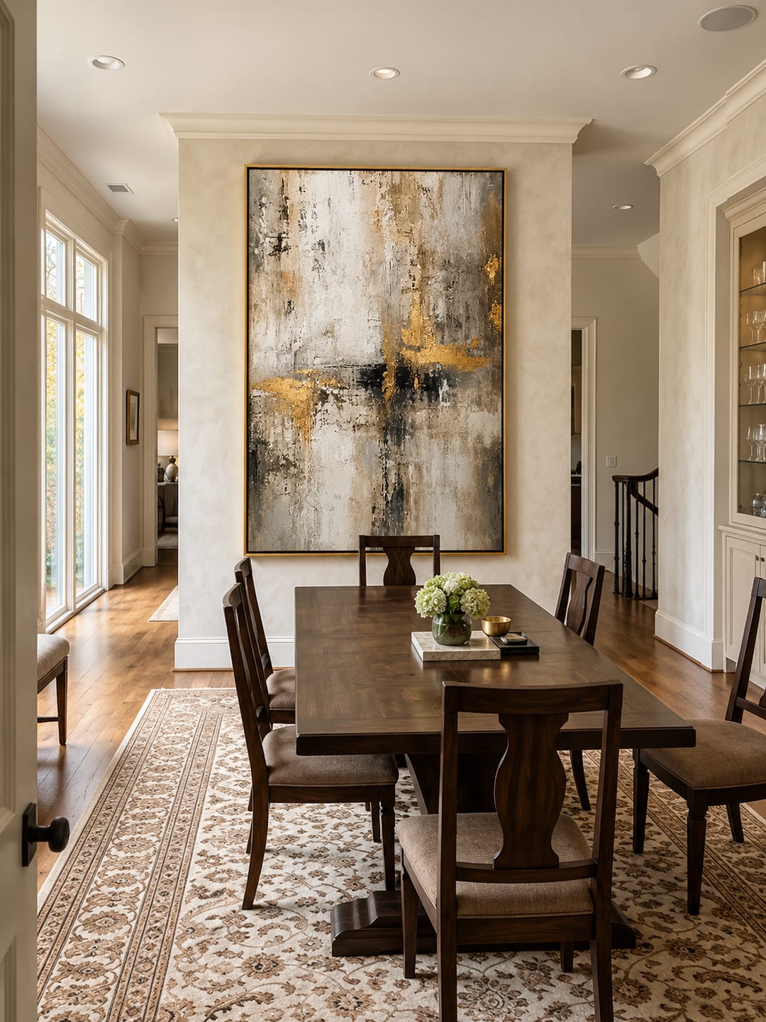 Customer photo review of "Gilded Ruins" – Industrial Gold Gray Textured Abstract Painting