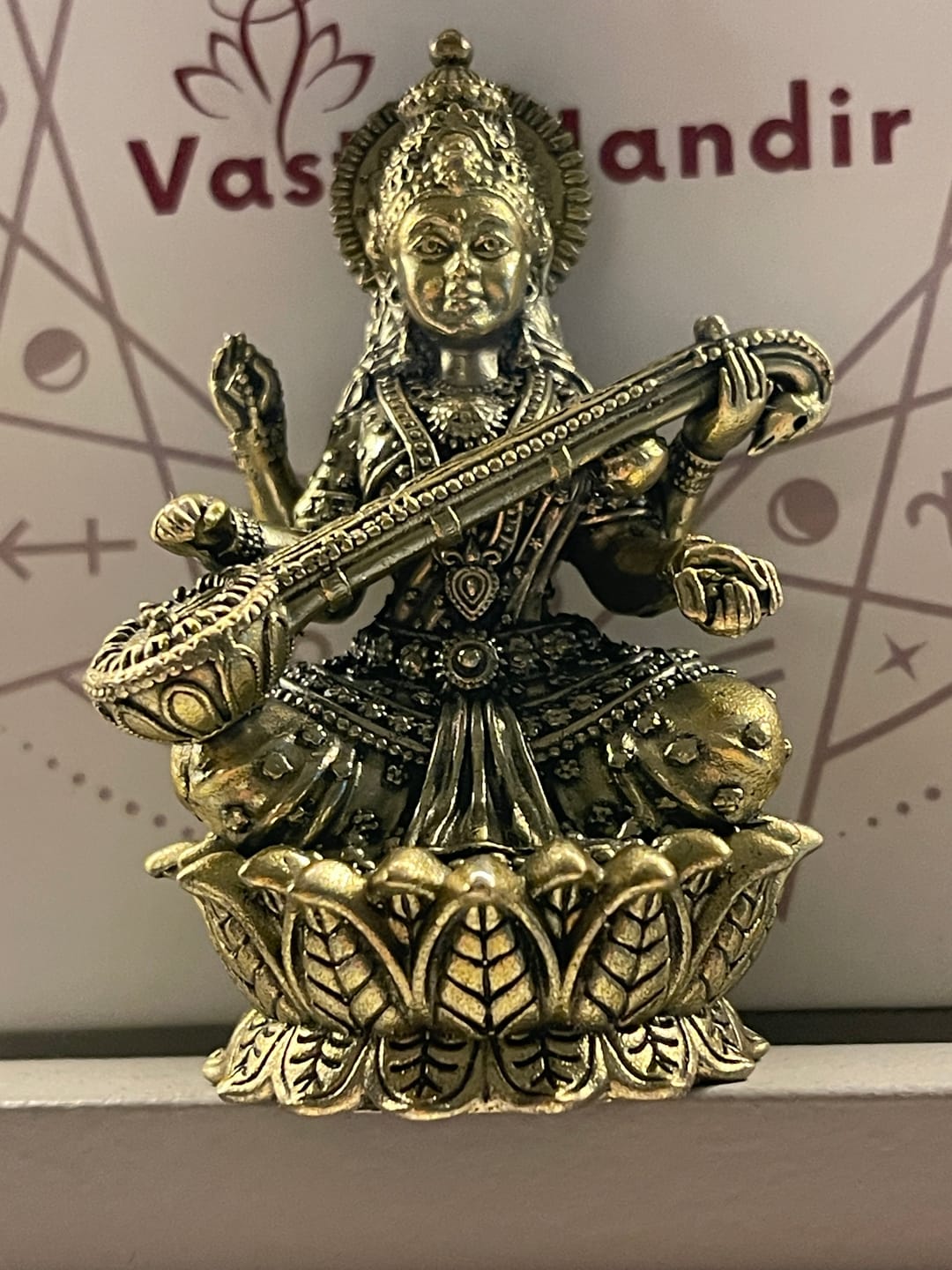 Customer photo review of Saraswati Ji Brass Idol | Vastu Remedy for Wisdom, Learning & Artistic Growth | 3–6 Inch | 110–900 g