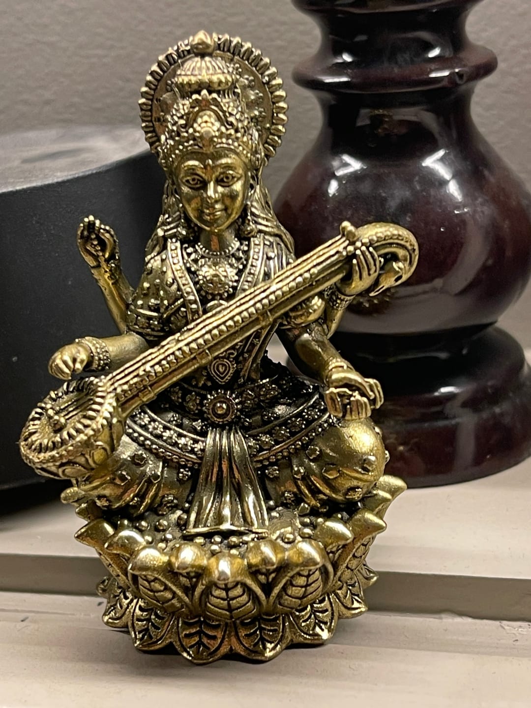 Customer photo review of Saraswati Ji Brass Idol | Vastu Remedy for Wisdom, Learning & Artistic Growth | 3–6 Inch | 110–900 g
