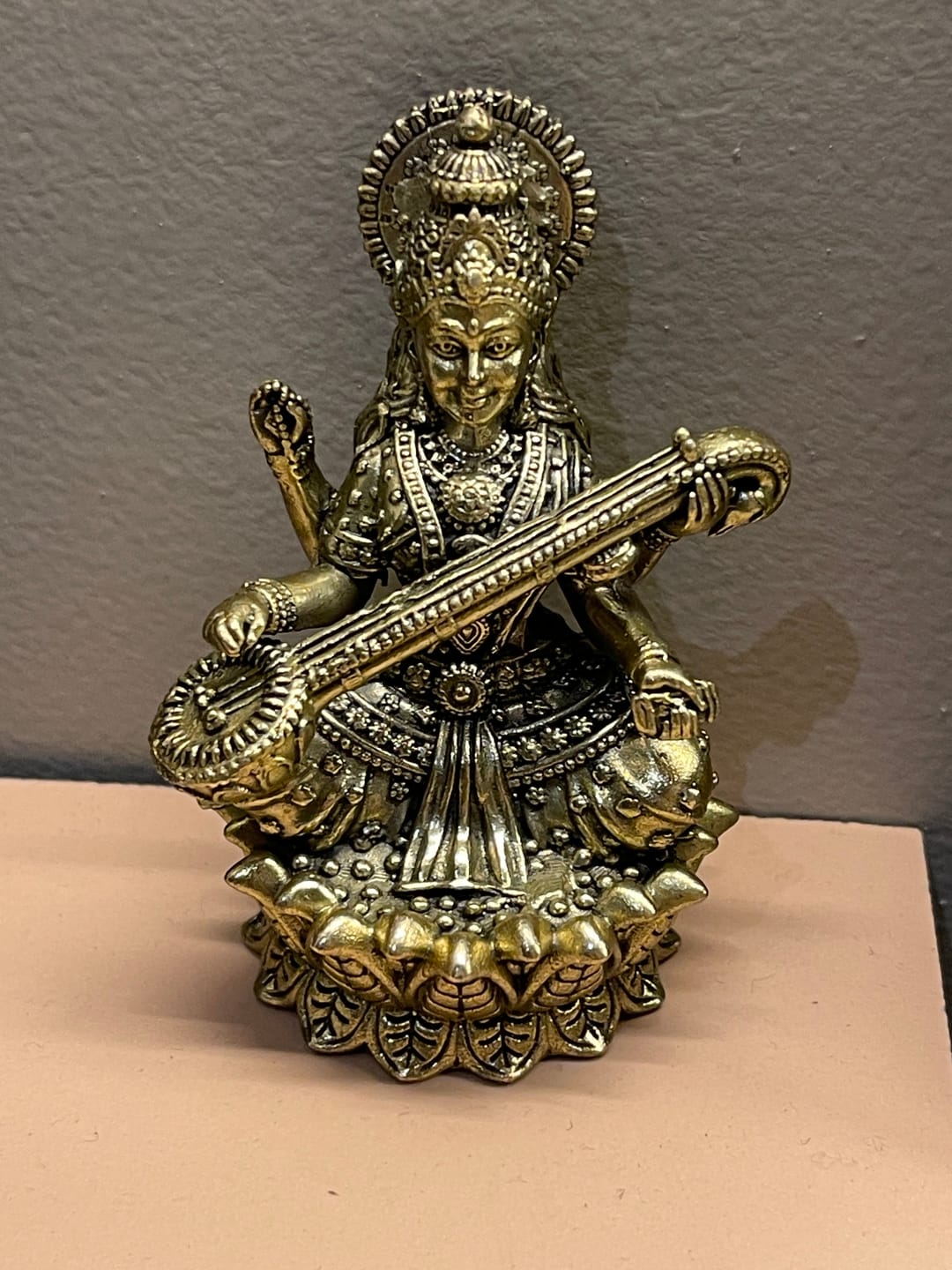 Customer photo review of Saraswati Ji Brass Idol | Vastu Remedy for Wisdom, Learning & Artistic Growth | 3–6 Inch | 110–900 g