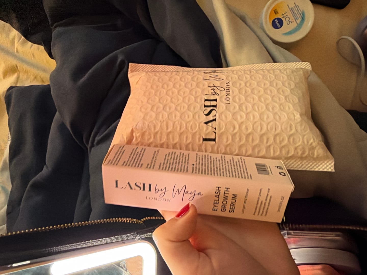 Customer photo review of LASH GROWTH SERUM