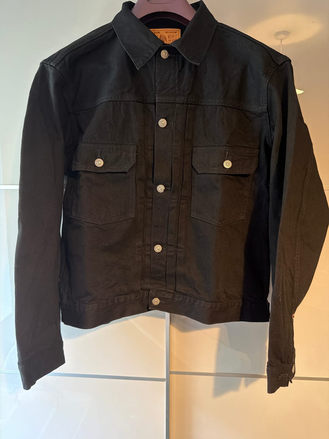 Customer photo review of Lot 54807XX 1954 Type 2 Black Selvedge Denim Jacket