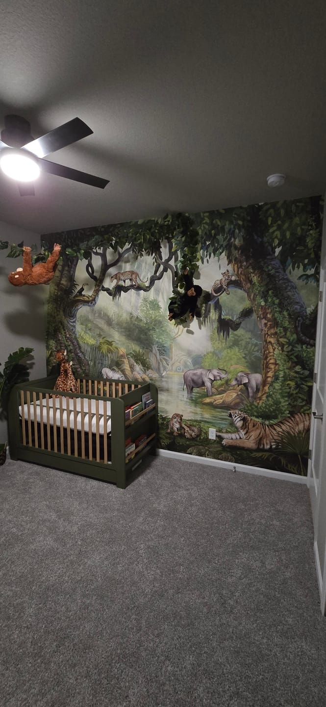 Customer photo review of Jungle Cats - Wild Cats In The Jungle Wallpaper Mural