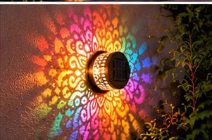 Customer photo review of LumiMandala™ – Solar Rainbow Garden Light