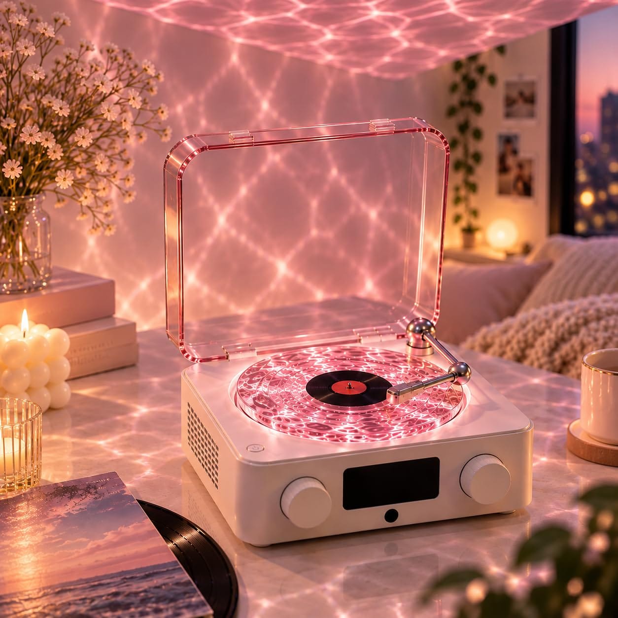 Customer photo review of GrooveGlow Vynora — Retro Bluetooth Speaker