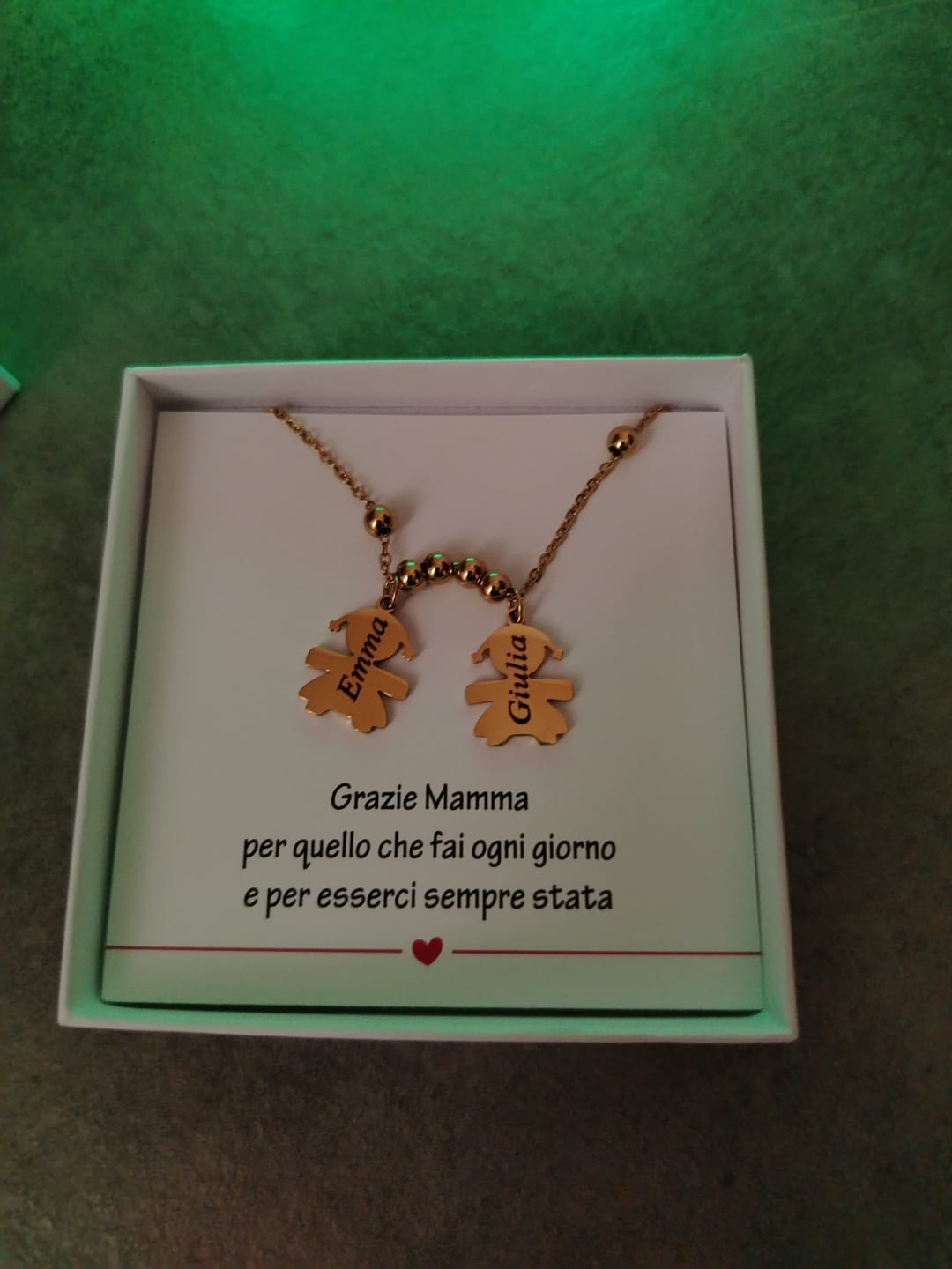 Customer photo review of Collana con bambini - I Miei Tesori