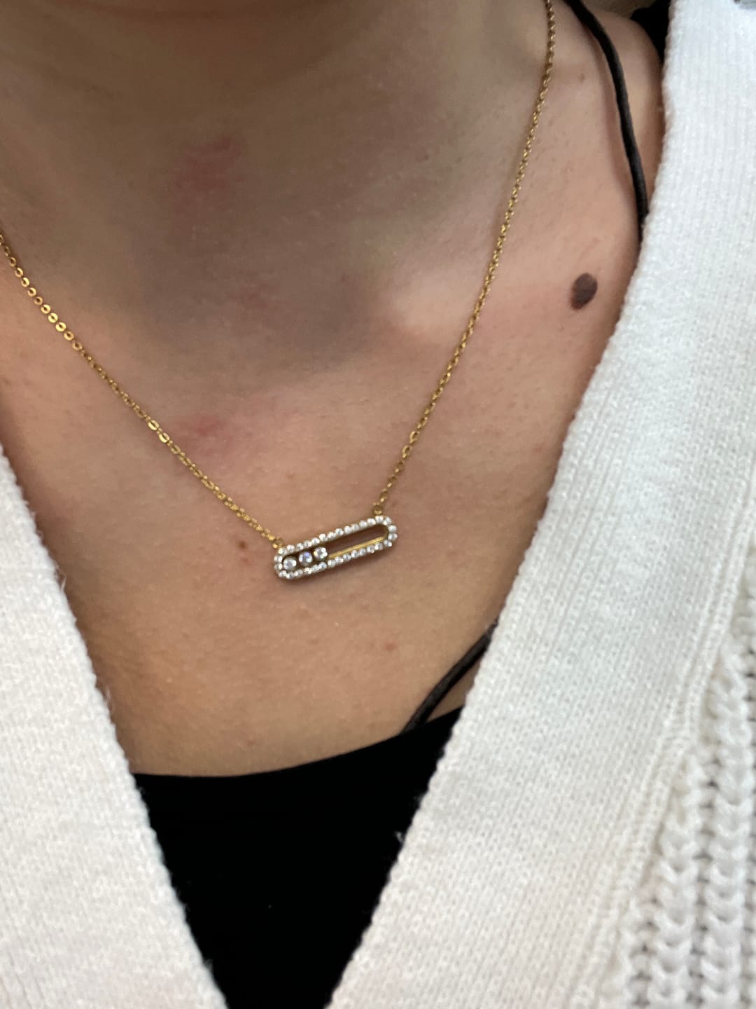 Customer photo review of Pave Soul Kette 18K Vergoldet