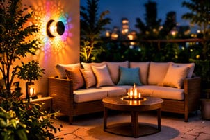 Customer photo review of LumiMandala™ – Solar Rainbow Garden Light