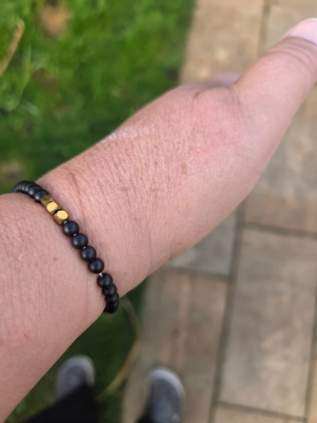 Customer photo review of Obsidian Armband