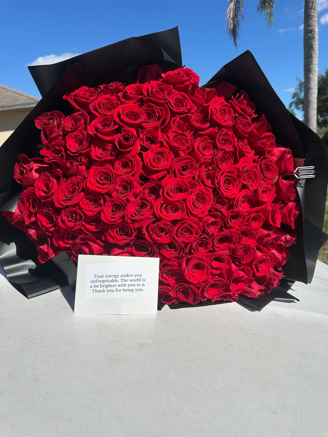 Customer photo review of Red Rose Bouquet