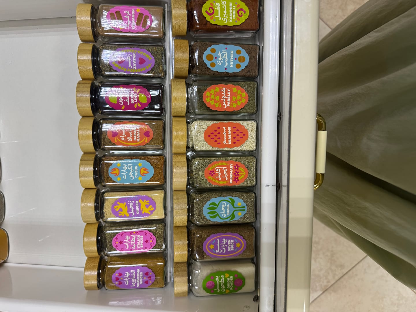 Customer photo review of Spice Label Stickers 1