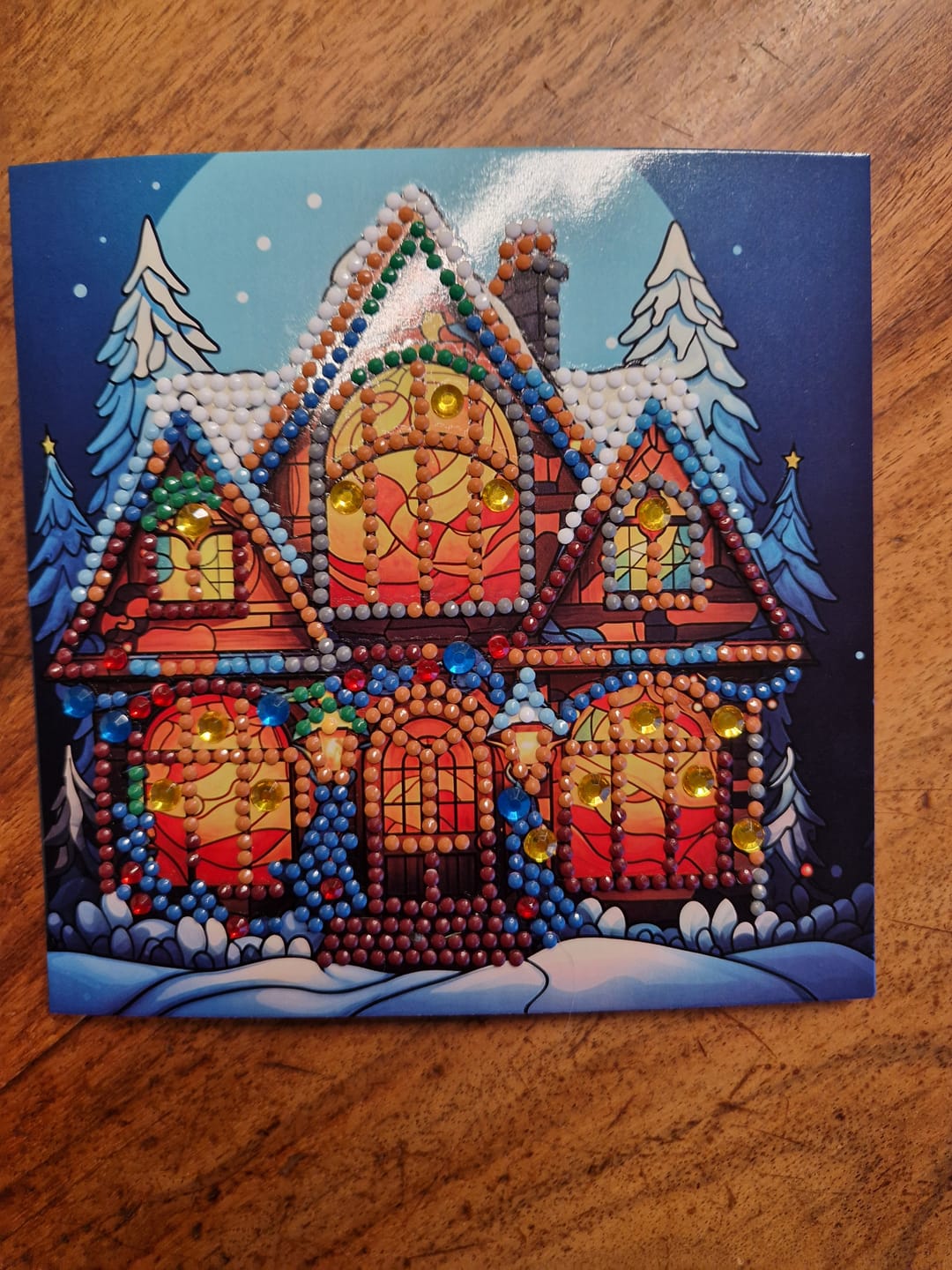 Customer photo review of Diamond Painting Weihnachts-Grußkarten (12x) – DIY Set mit Umschlägen