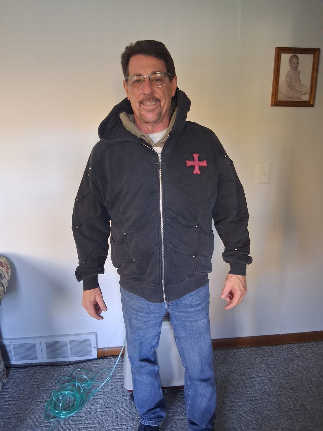 Customer photo review of Crusader Armor Zip Up Hoodie