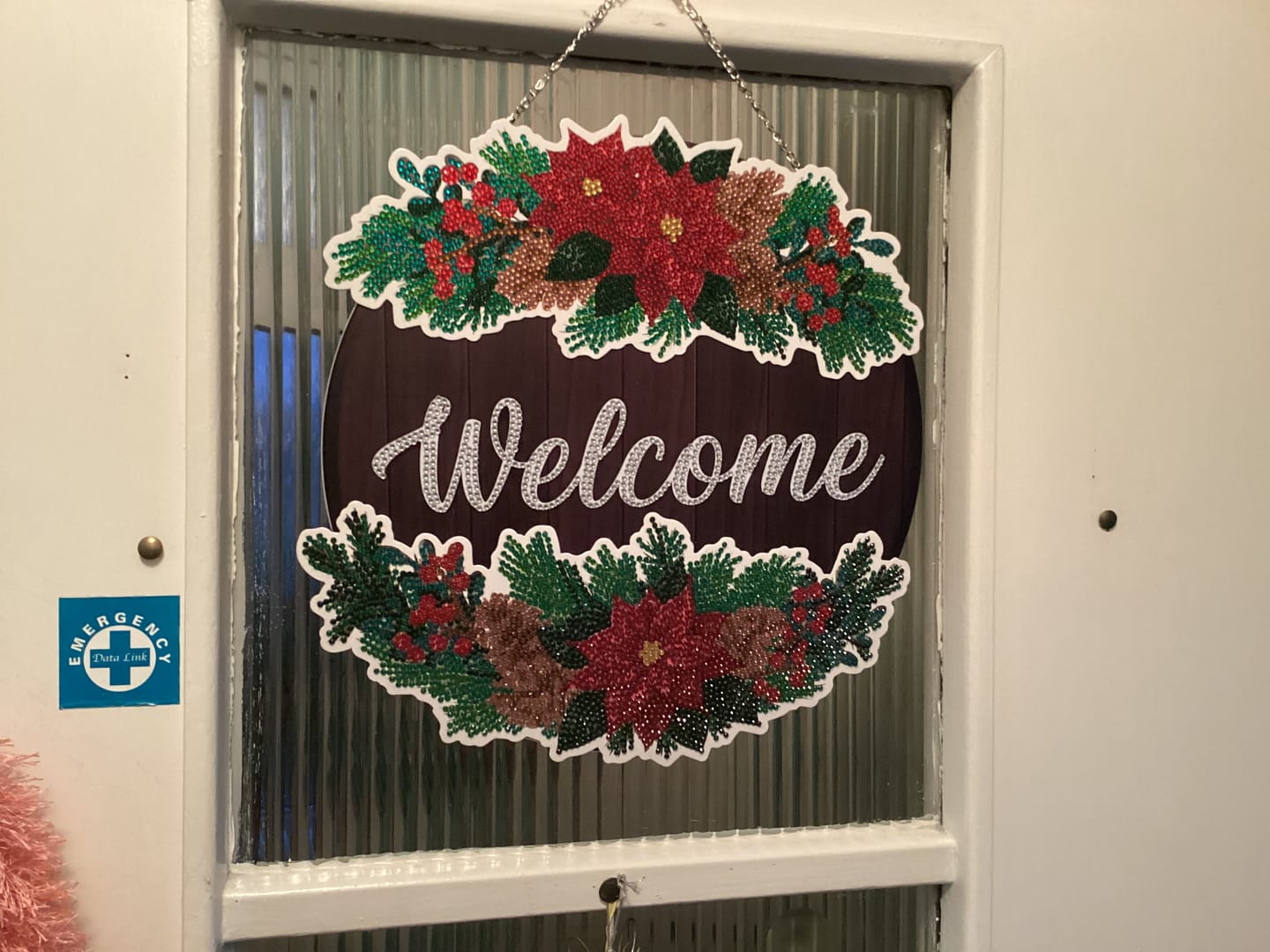 Customer photo review of Crystal Art All Seasons Welcome Wreath Hanging Decoration Kit