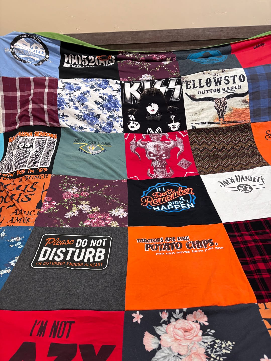 Customer photo review of Project Repat T-Shirt Quilt