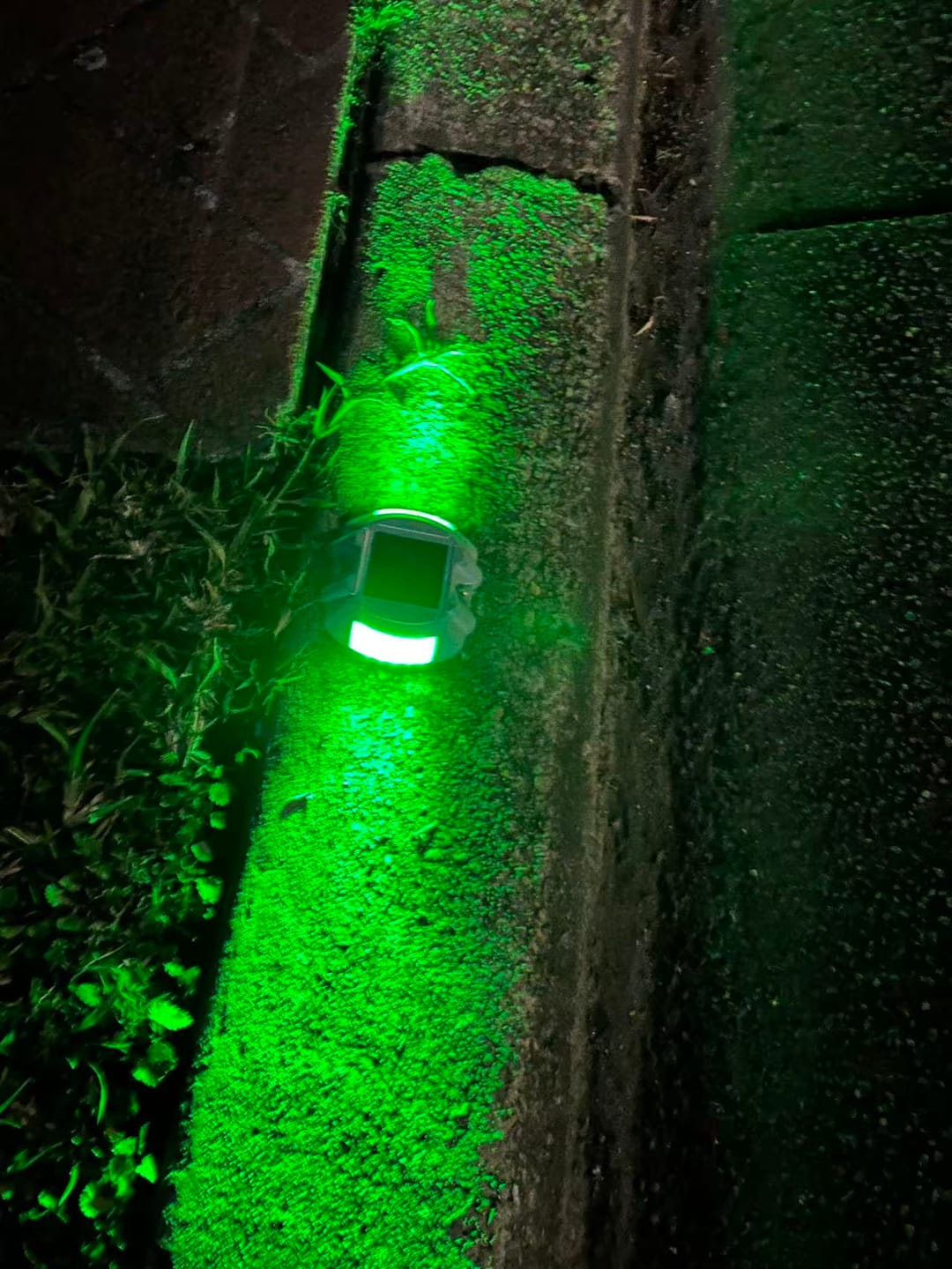 Customer photo review of Solar Road Stud Lights – Aluminium IP68 – Driveway & Dock LED Markers 2Pack
