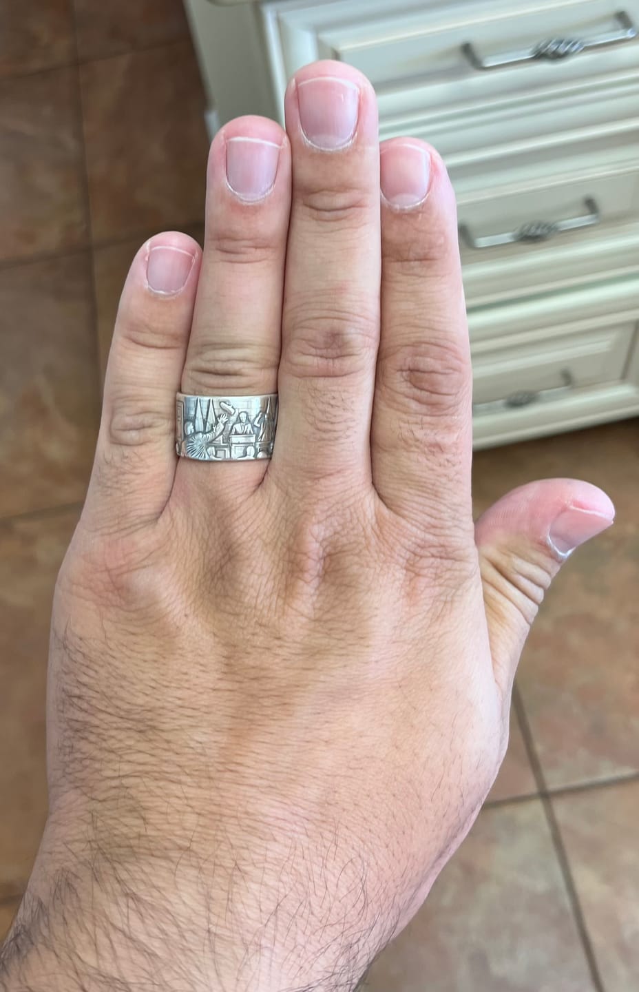 Customer photo review of The "Farewell Kiss" Ring | Oxidized 925 Sterling Silver or Stainless Steel
