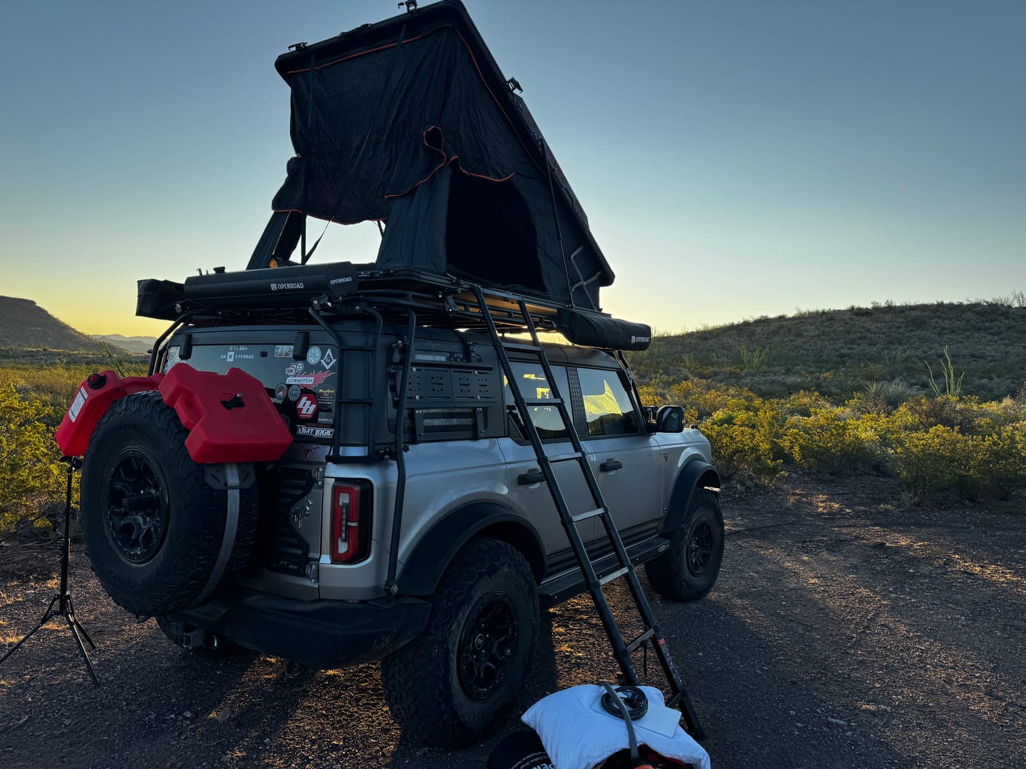 Customer photo review of OPENROAD Pressurized Water Tank  for Camping Shower