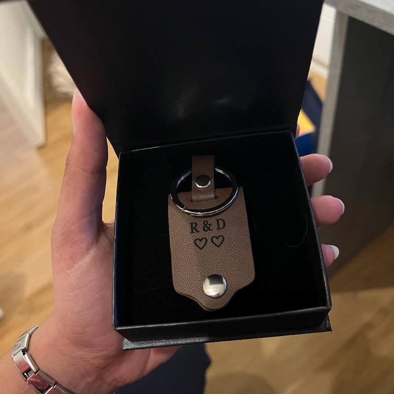 Customer photo review of Custom Leather Photo Keyring