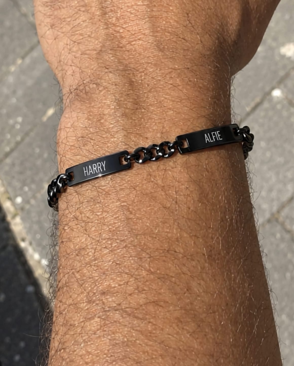 Customer photo review of For Him | Custom Name Bar Bracelet
