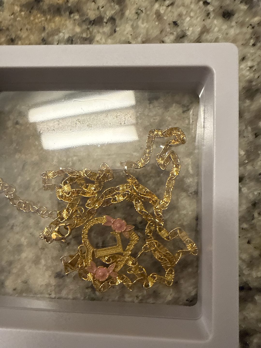 Customer photo review of Custom Name Necklace w/ Cuban Chain