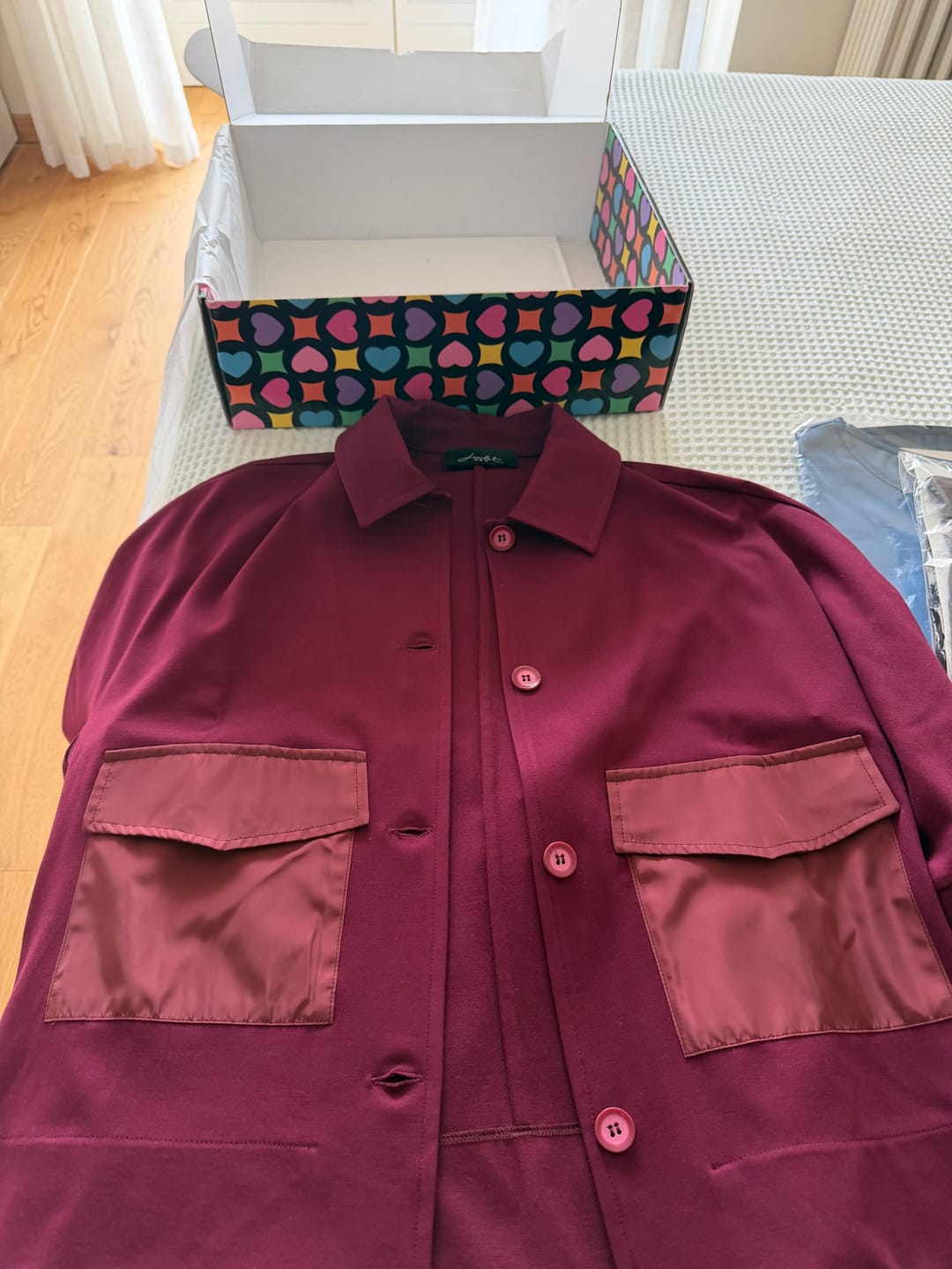 Customer photo review of GIACCA ANITA BORDEAUX