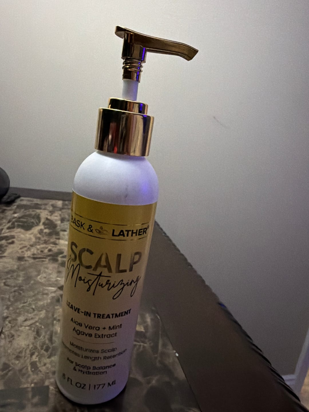 Customer photo review of Scalp Moisturizing Leave-In Treatment