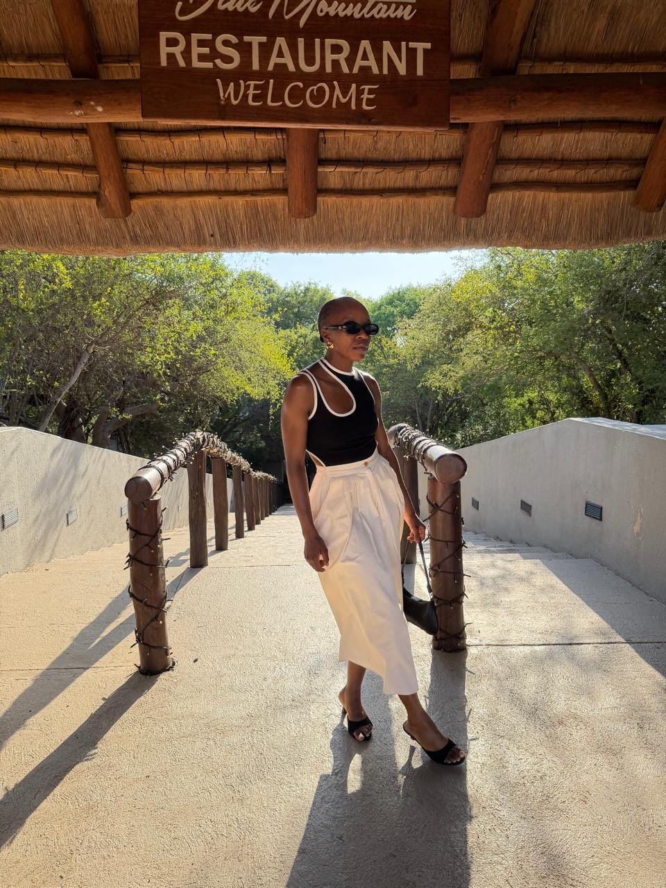 Customer photo review of Frankie Tank - Black & Cream