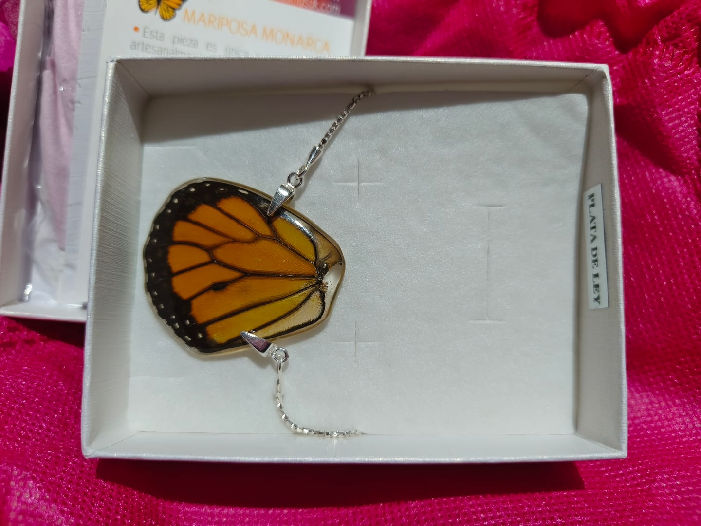 Customer photo review of Pulsera Mariposa Monarca