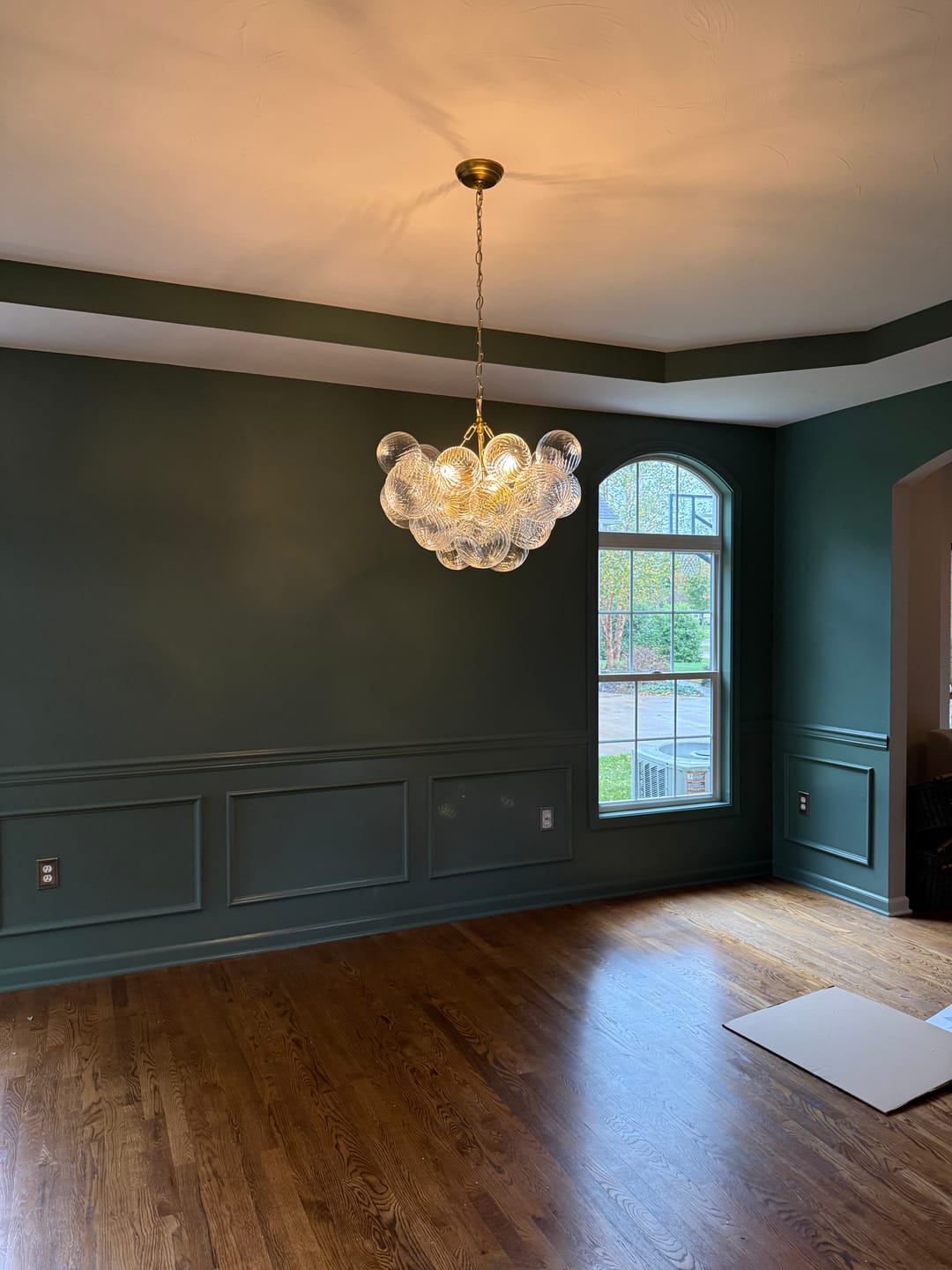 Customer photo review of Modern Decorative Swirled Glass Cluster Bubble Chandelier