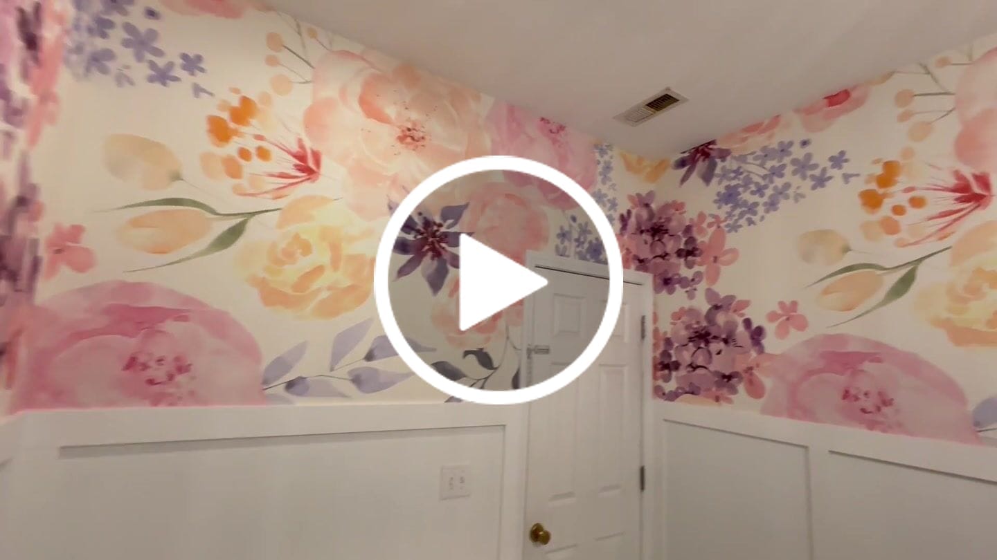 Customer video review of Pastel Rose Dreams - Watercolour Foliage Of Colourful Flowers Wallpaper