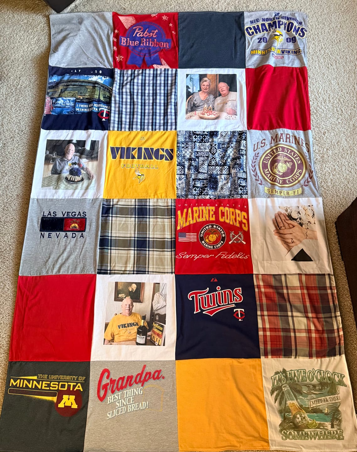 Customer photo review of Project Repat T-Shirt Quilt