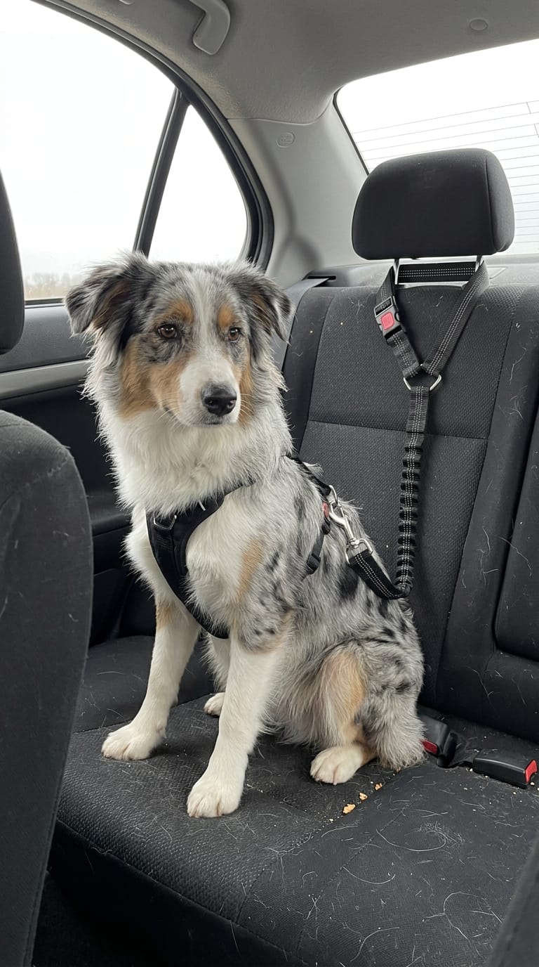 Customer photo review of Cinturón de seguridad para perros