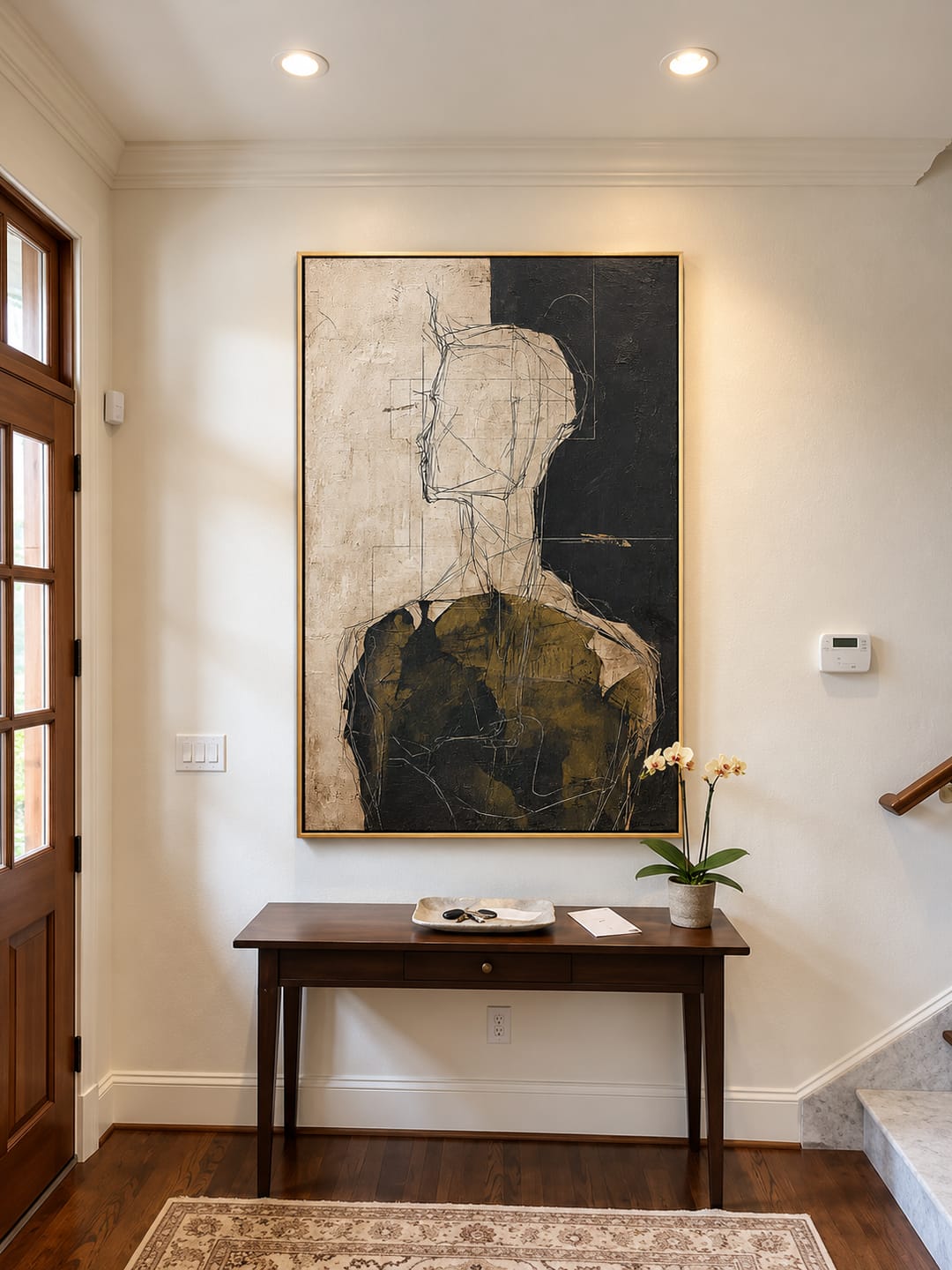 Customer photo review of "Silent Witness" – Abstract Figure Portrait Textured Painting