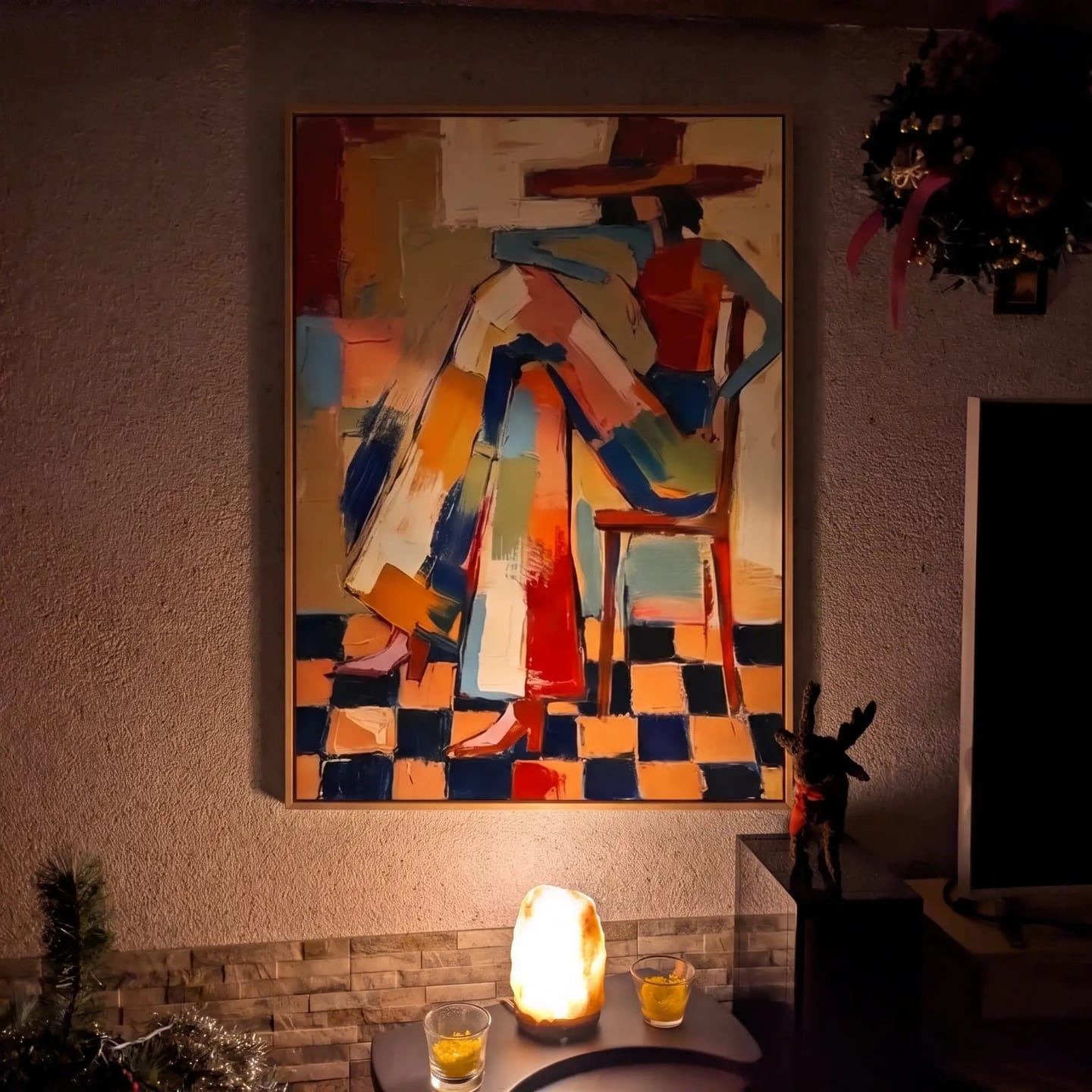 Customer photo review of Pop Art Checkered Figures #PO066