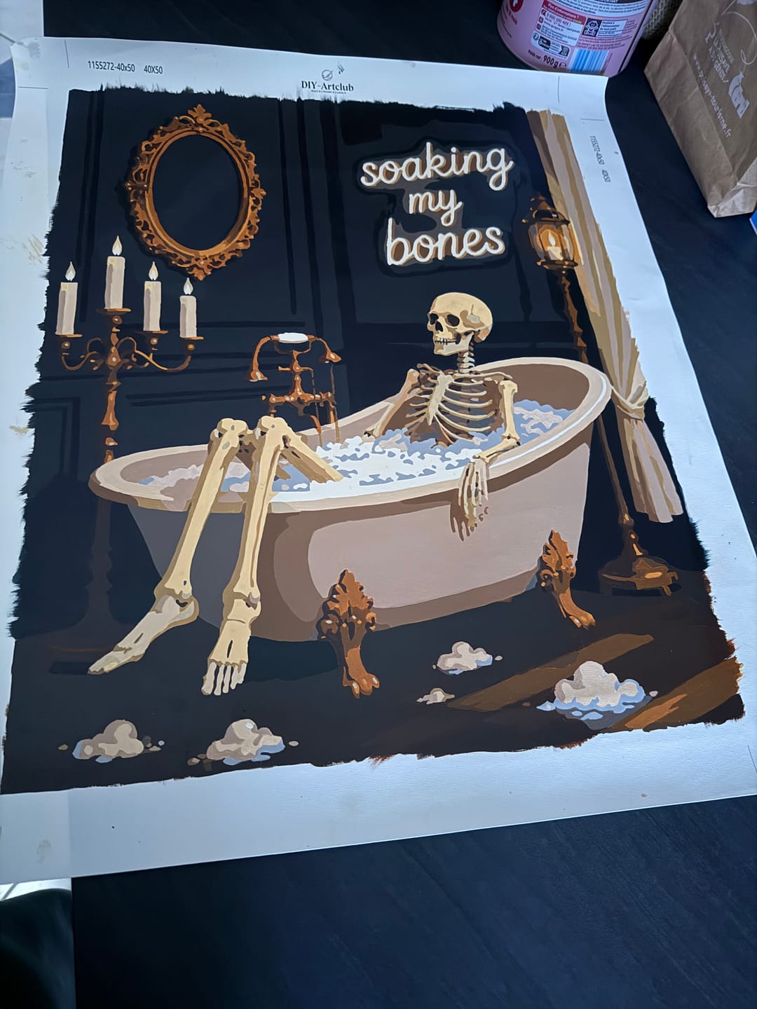 Customer photo review of Soaking My Bones | Paint by Number