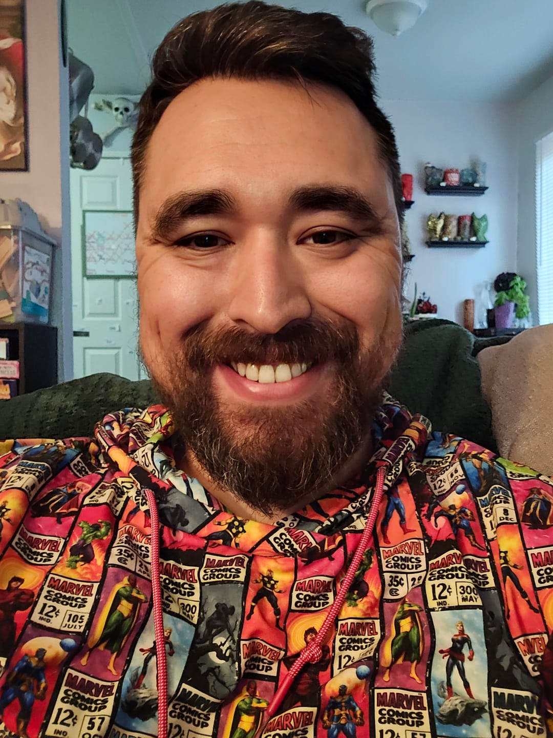 Customer photo review of Marvel "Corner Box Brigade" – Performance Hoodie