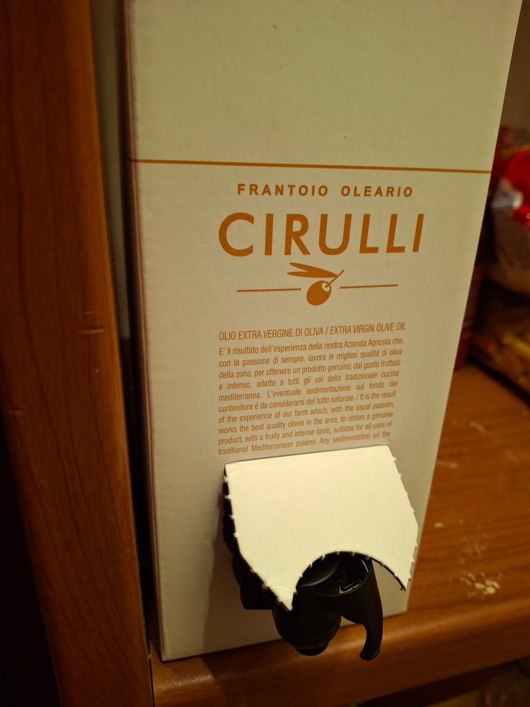 Customer photo review of Bag in box di olio extravergine di oliva • 3 Litri