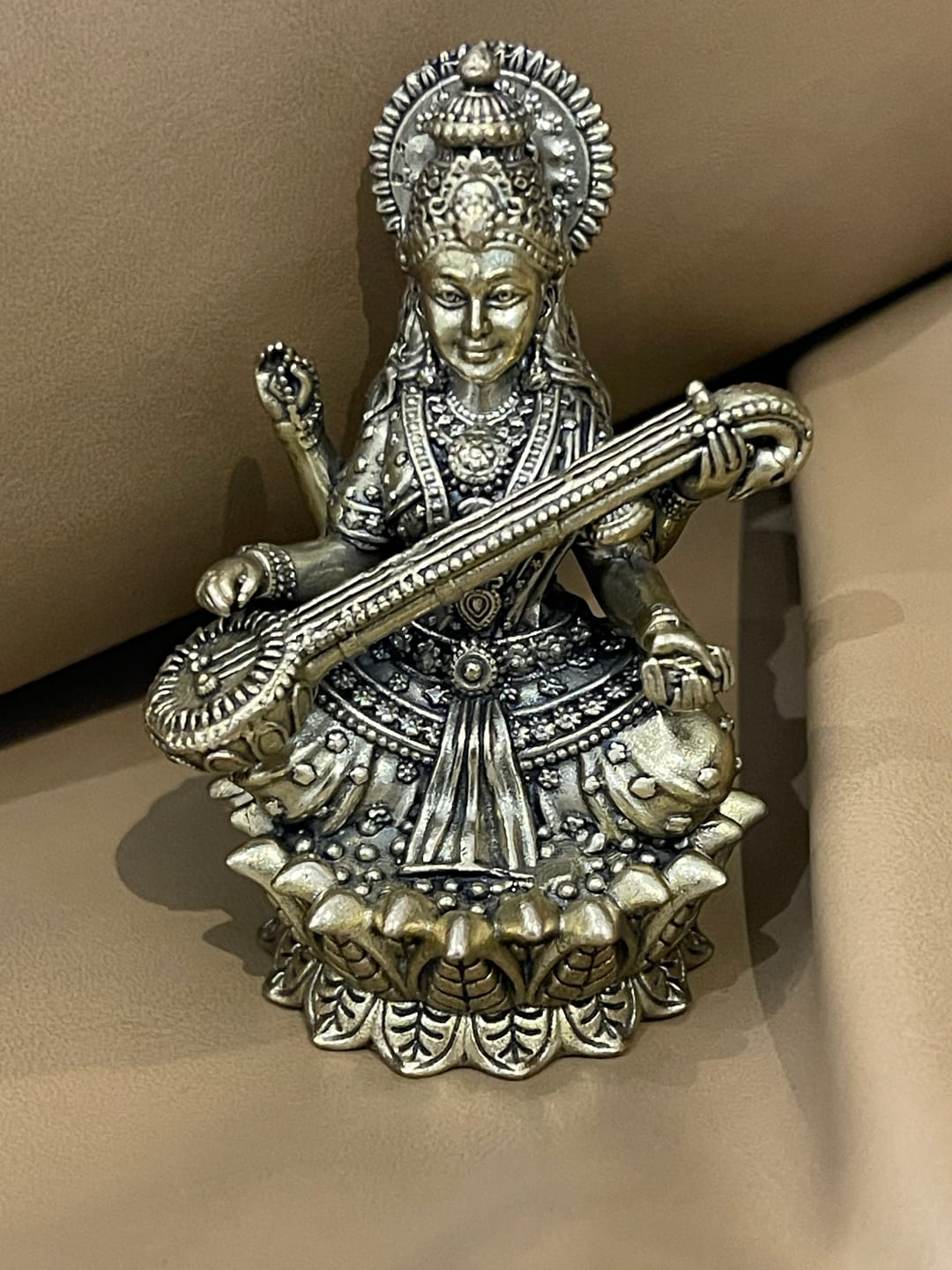 Customer photo review of Saraswati Ji Brass Idol | Vastu Remedy for Wisdom, Learning & Artistic Growth | 3–6 Inch | 110–900 g