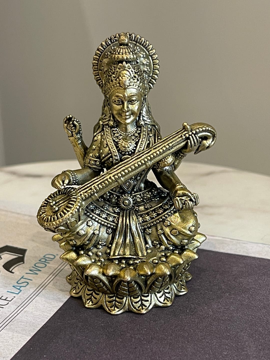 Customer photo review of Saraswati Ji Brass Idol | Vastu Remedy for Wisdom, Learning & Artistic Growth | 3–6 Inch | 110–900 g