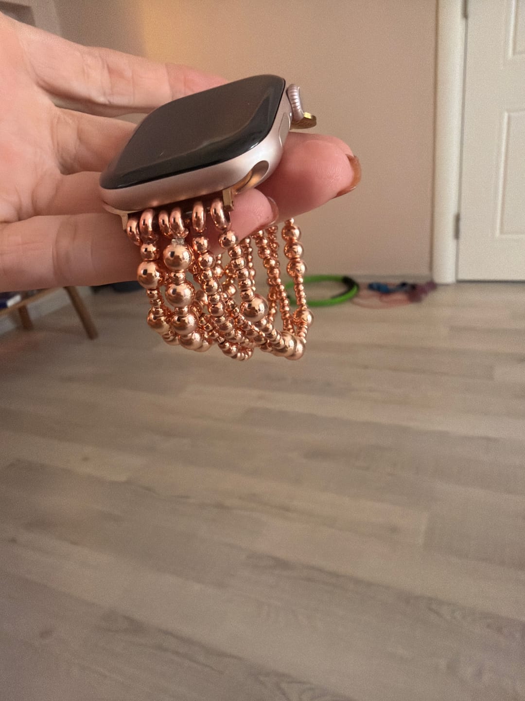 Customer photo review of Rose Gold Serenity Apple Watch Strap