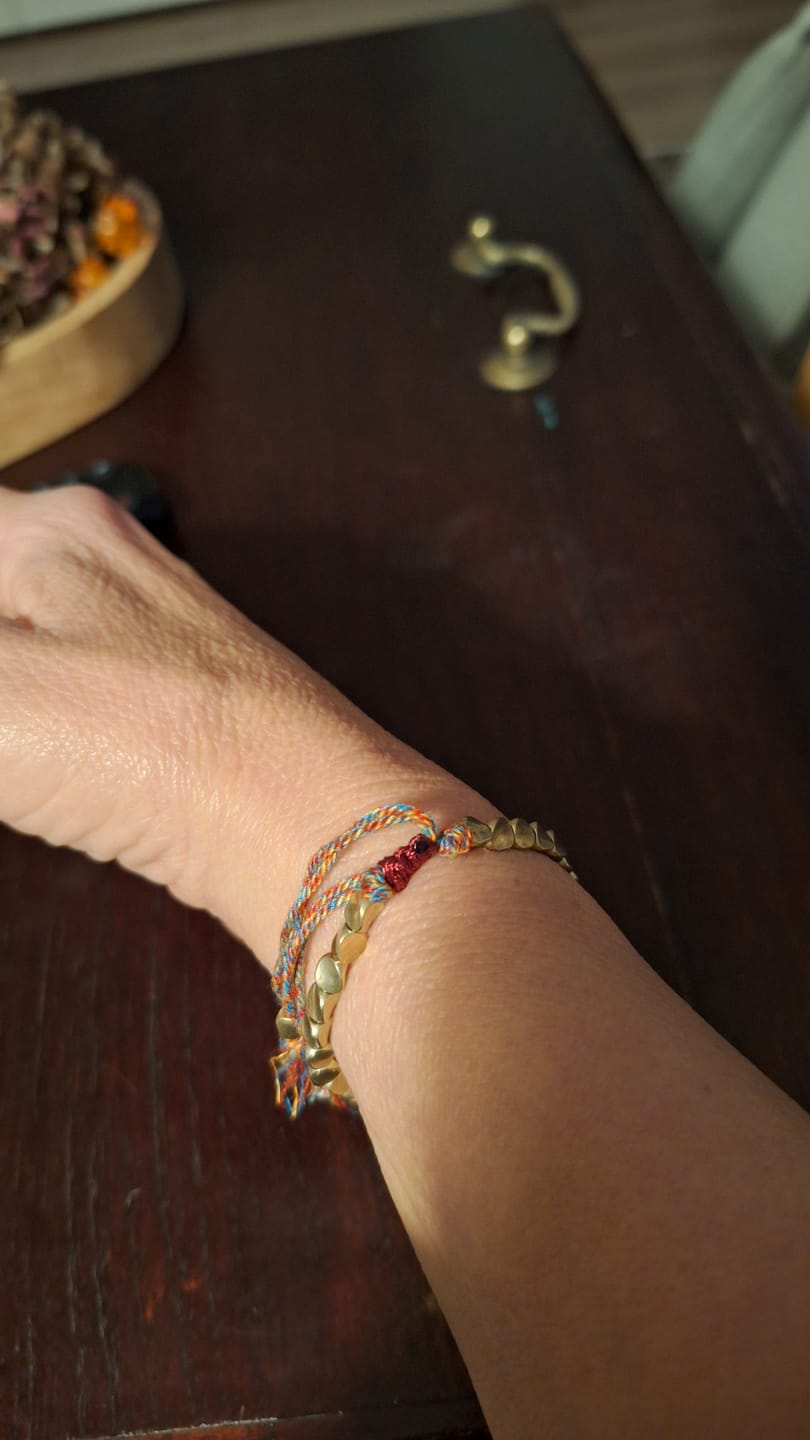 Customer photo review of Tibetisches Kupfer Glücksarmband