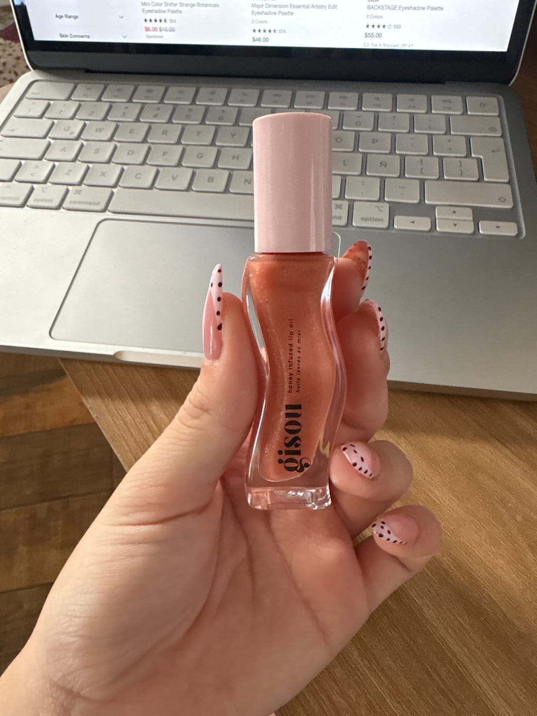 Customer photo review of Honey Infused Hydrating Lip Oil